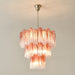 Pink Glass Tubes Chandelier-DWHOME