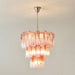 Pink Glass Tubes Chandelier-DWHOME