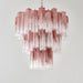 Pink Glass Tubes Chandelier-DWHOME