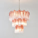 Pink Glass Tubes Chandelier-DWHOME