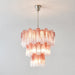 Pink Glass Tubes Chandelier-DWHOME