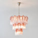 Pink Glass Tubes Chandelier-DWHOME
