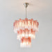 Pink Glass Tubes Chandelier-DWHOME