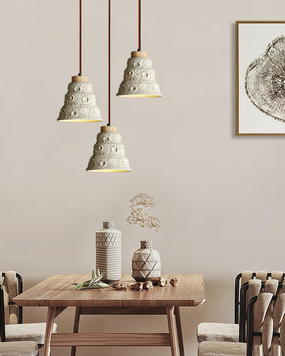 Stone Bell Pendant Light-DWHOME