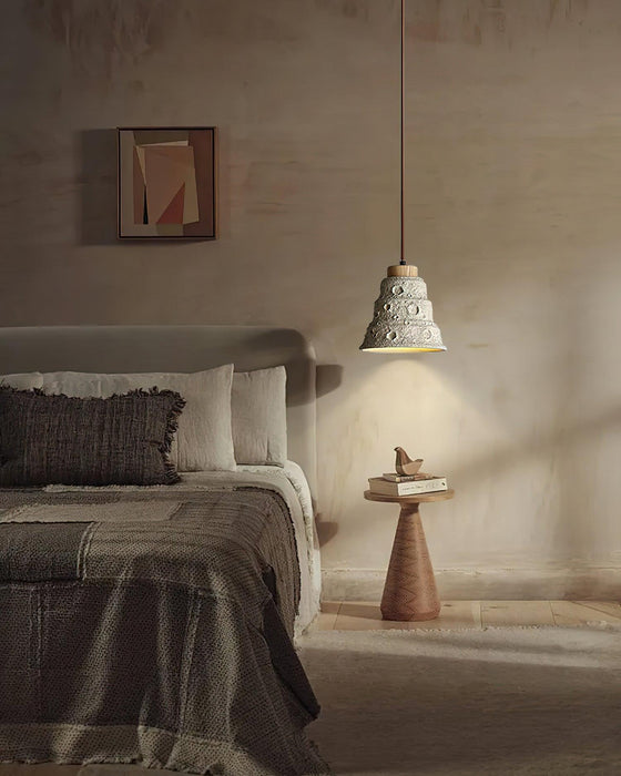 Stone Bell Pendant Light-DWHOME