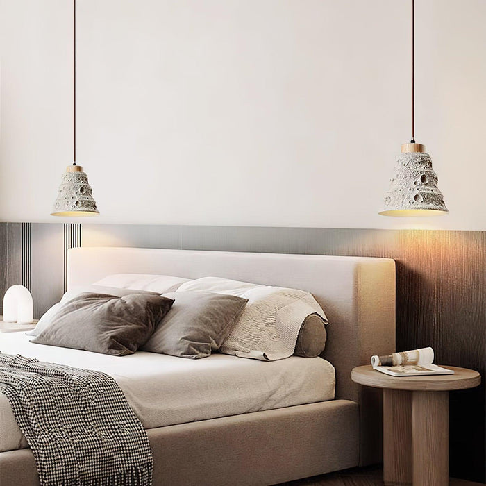 Stone Bell Pendant Light-DWHOME