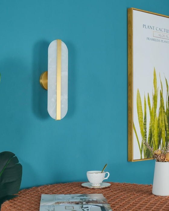 Stone Wall Alabaster LED Sconce-DWHOME