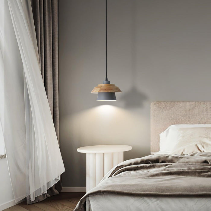 Stone Wood Pendant Lamp-DWHOME