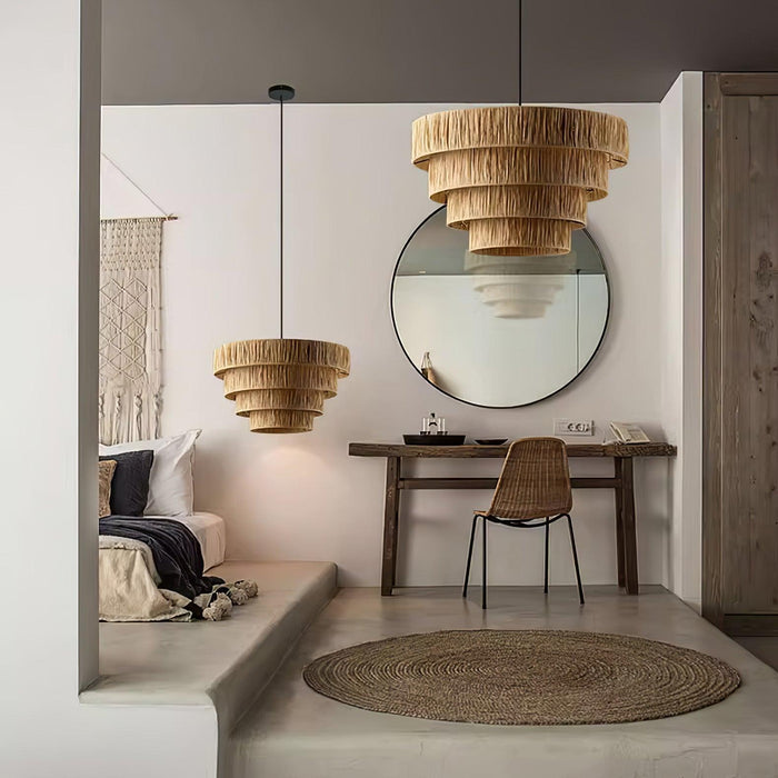 Straw Art Pendant Light-DWHOME