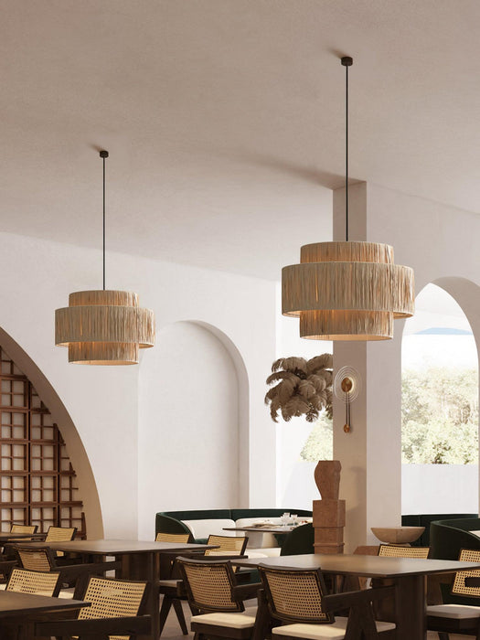 Straw Art Pendant Light-DWHOME