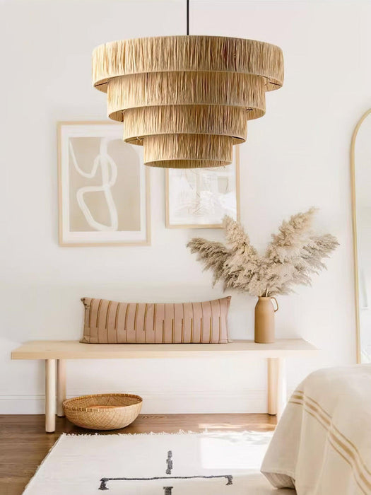 Straw Art Pendant Light-DWHOME
