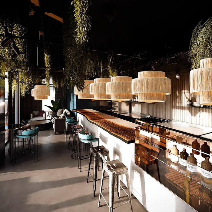 Straw Art Pendant Light-DWHOME