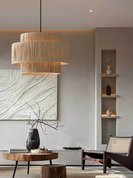 Straw Art Pendant Light-DWHOME