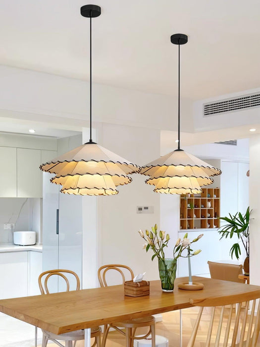 Lotus Leaf Fabric Pendant Light-DWHOME
