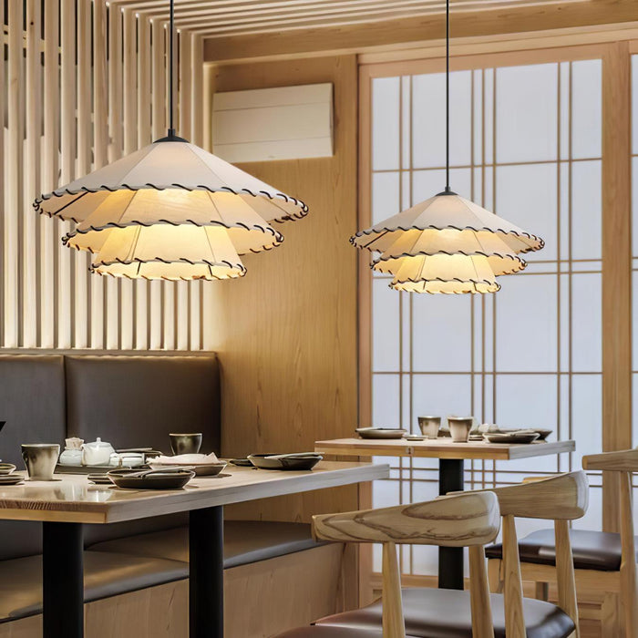 Lotus Leaf Fabric Pendant Light-DWHOME
