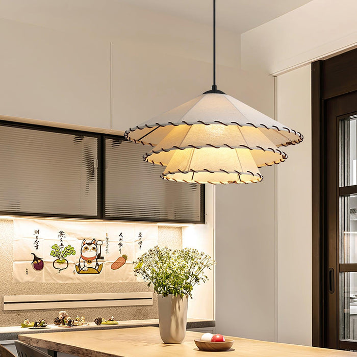 Lotus Leaf Fabric Pendant Light-DWHOME