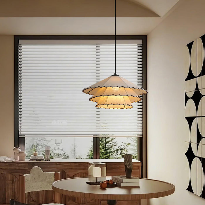 Lotus Leaf Fabric Pendant Light-DWHOME