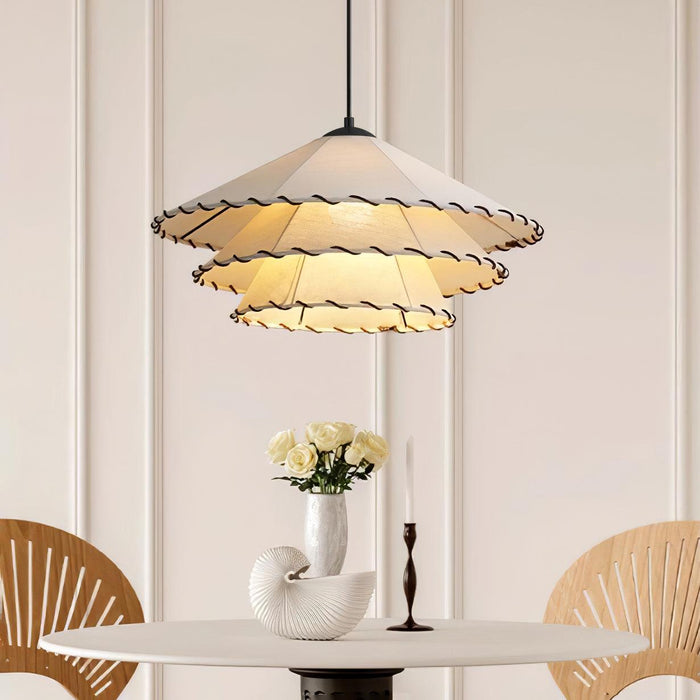 Lotus Leaf Fabric Pendant Light-DWHOME
