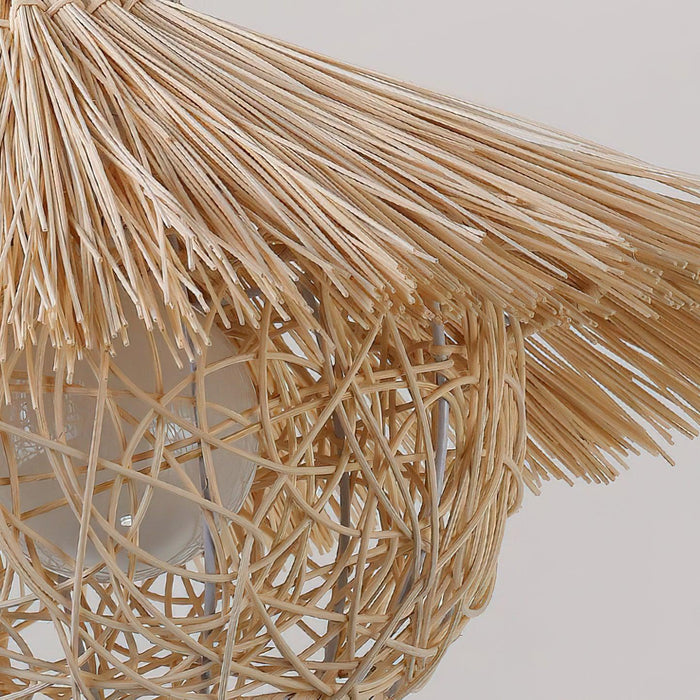 Straw Hat Pendant Light-DWHOME