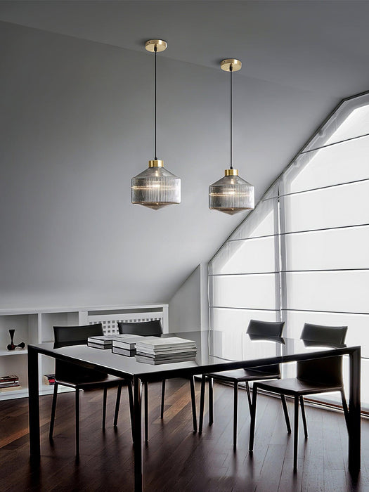 Striped Spinning Top Pendant Light-DWHOME