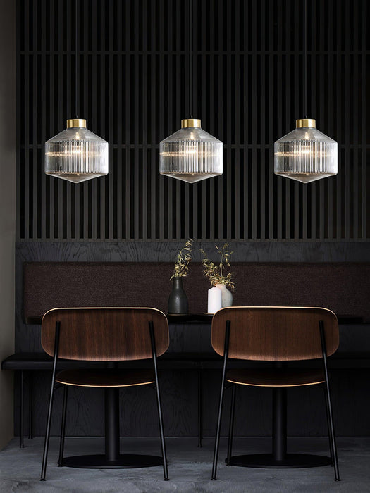 Striped Spinning Top Pendant Light-DWHOME