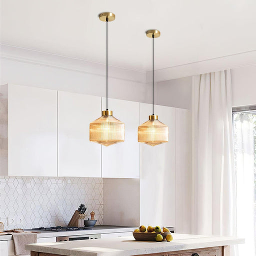 Striped Spinning Top Pendant Light-DWHOME