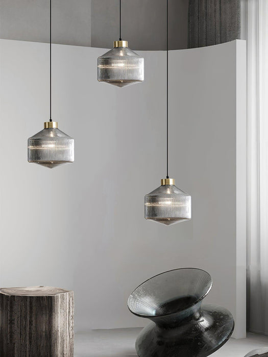 Striped Spinning Top Pendant Light-DWHOME