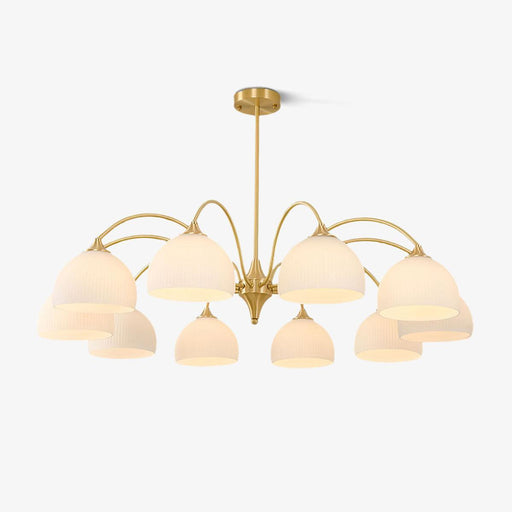 Striped Glass Bowl Chandelier-DWHOME