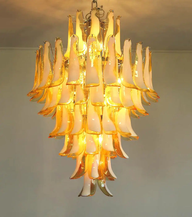 Stunning Murano Caramel Glass Petals Chandelier-DWHOME