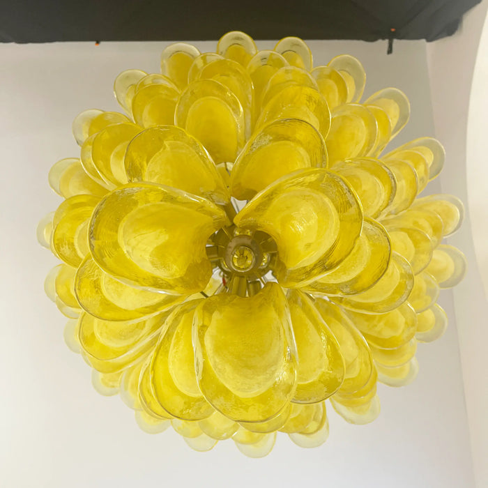 Stunning Murano Caramel Glass Petals Chandelier-DWHOME
