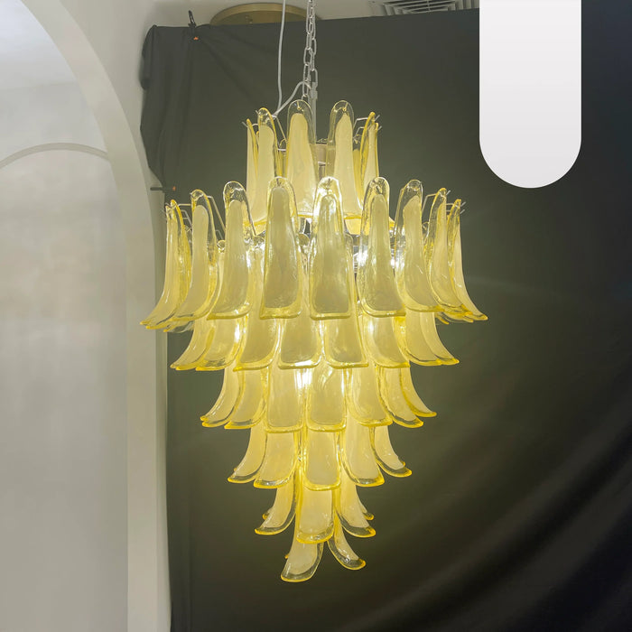 Stunning Murano Caramel Glass Petals Chandelier-DWHOME