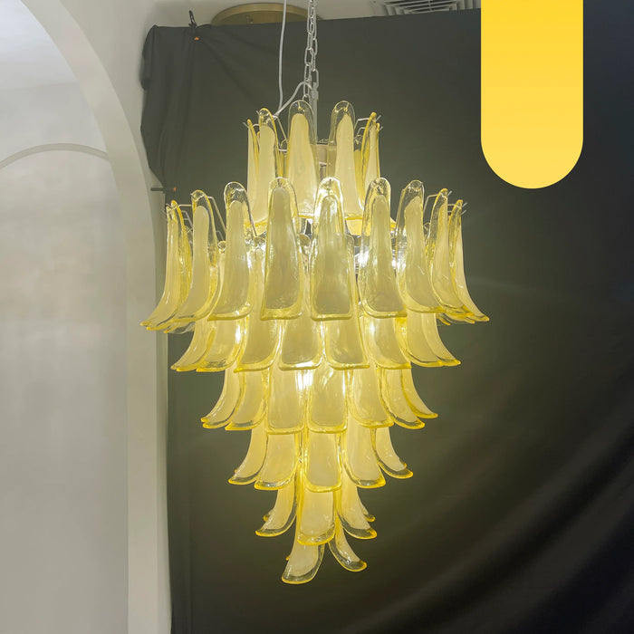 Stunning Murano Caramel Glass Petals Chandelier-DWHOME