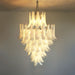 Stunning Murano White Glass Petals Chandelier-DWHOME