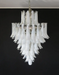 Stunning Murano White Glass Petals Chandelier-DWHOME