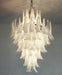 Stunning Murano White Glass Petals Chandelier-DWHOME