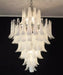 Stunning Murano White Glass Petals Chandelier-DWHOME