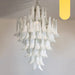 Stunning Murano White Glass Petals Chandelier-DWHOME