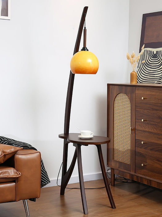Arc Wood Hanging Floor Lamp-DWHOME