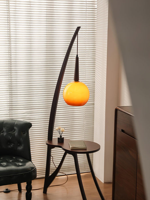 Arc Wood Hanging Floor Lamp-DWHOME