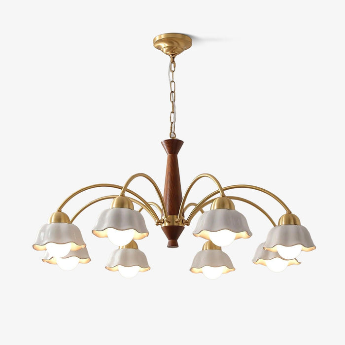 Swedish Modern Brass Chandelier - DWHOME