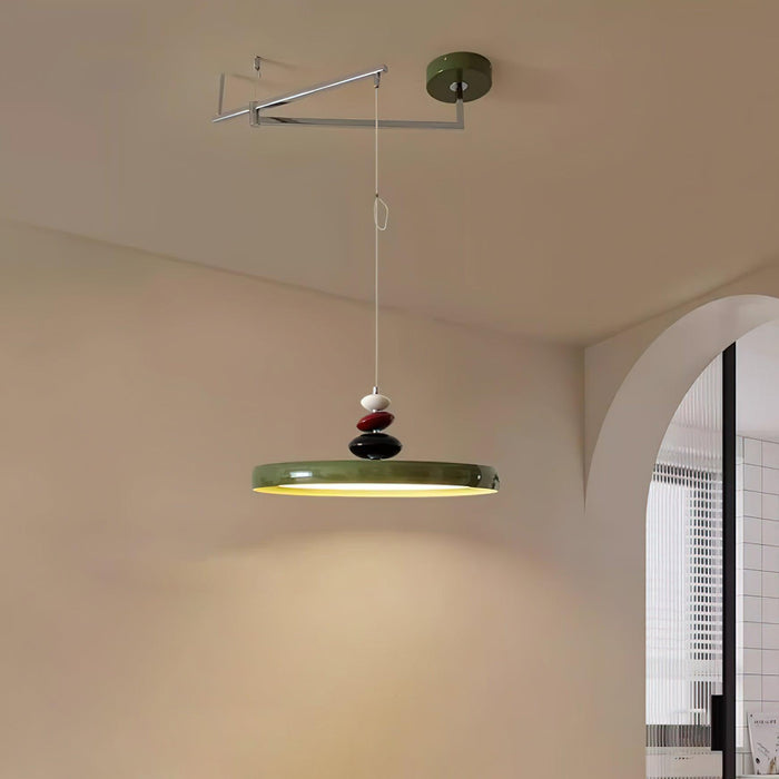Swing Arm Stone Pendant Light-DWHOME