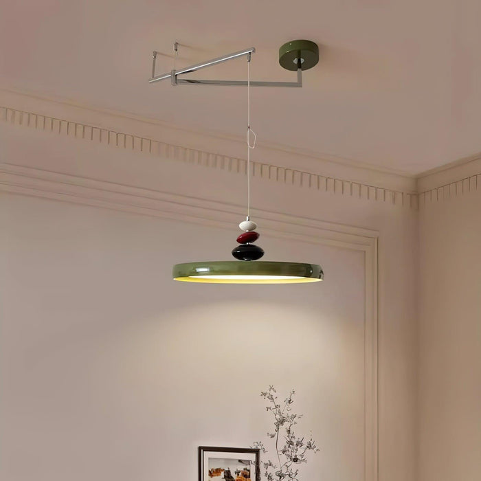 Swing Arm Stone Pendant Light-DWHOME