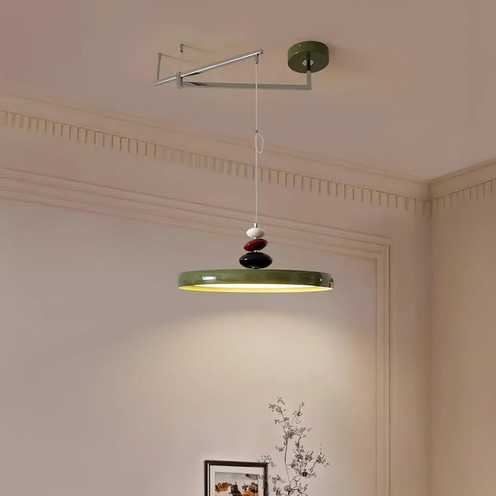 Swing Arm Stone Pendant Light-DWHOME