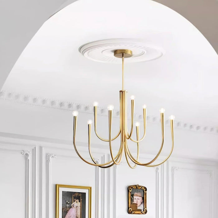 Swoop Arm Chandelier-DWHOME