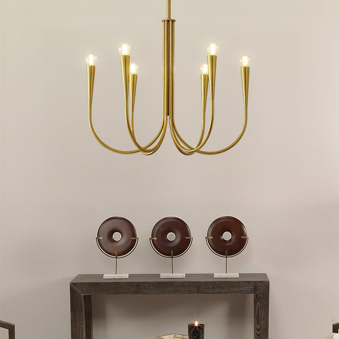 Swoop Arm Chandelier-DWHOME