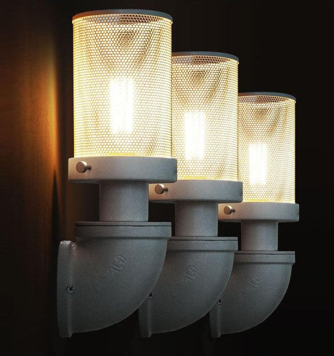 Mesh Iron Pipe Wall Light / Bedside Light - DWHOME