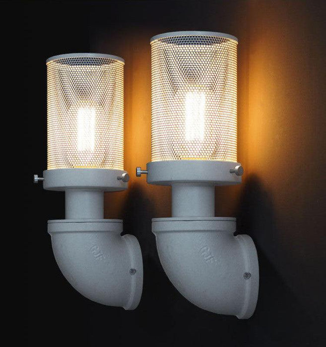 Mesh Iron Pipe Wall Light / Bedside Light - DWHOME