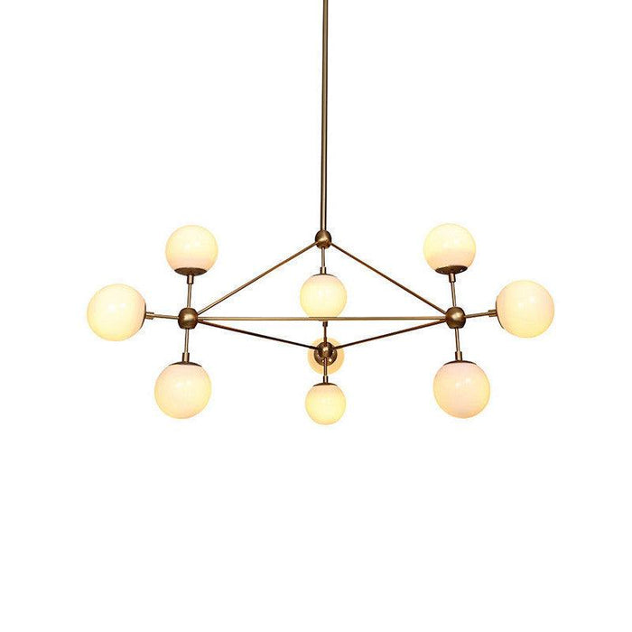 Ritz 10 Bulb Brass Pendant Light - DWHOME