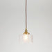 Matilda Glass Mid Century Vintage look Brass Fitting Pendant Light - DWHOME