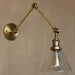 Brass Glass Cone Shade Industrial Wall Light - DWHOME